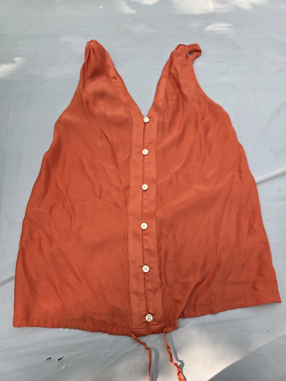 🔴4 For $25🔴 Banana Republic Burnt Orange Button-Front V-Neck Camisole